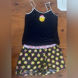 NWOT Joe Boxer Smiley Face Christmas PJ Set